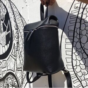 Black Backpack Silver Hardware